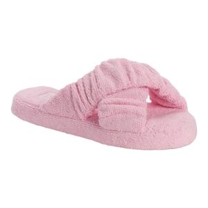 Muk Luks Maelle Women's Toweling Slippers, Ballet Pink, Sizes M, L, XL